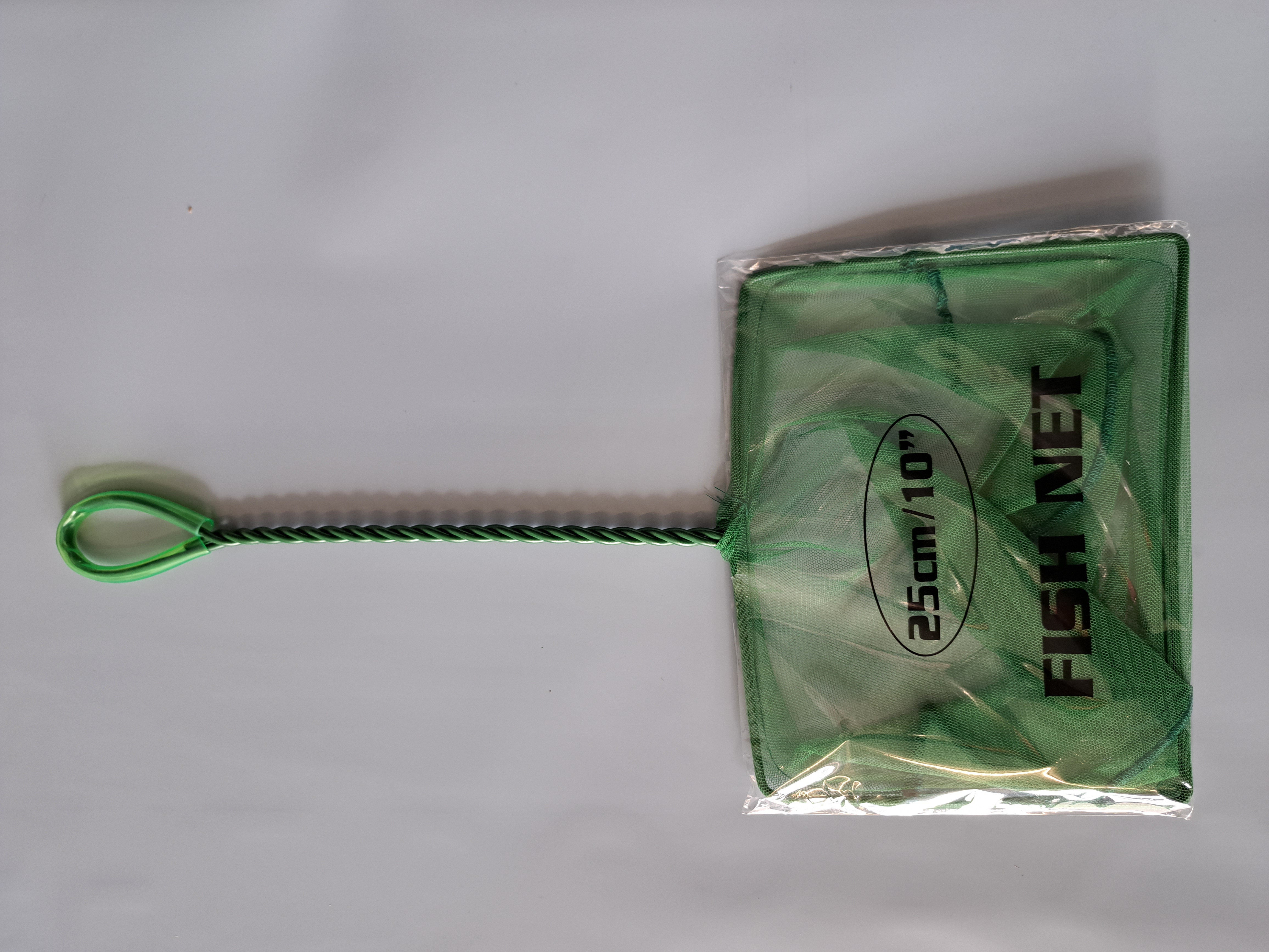 Aquarienkescher Netz grün/fein 25x18,5cm/ Griff 31cm