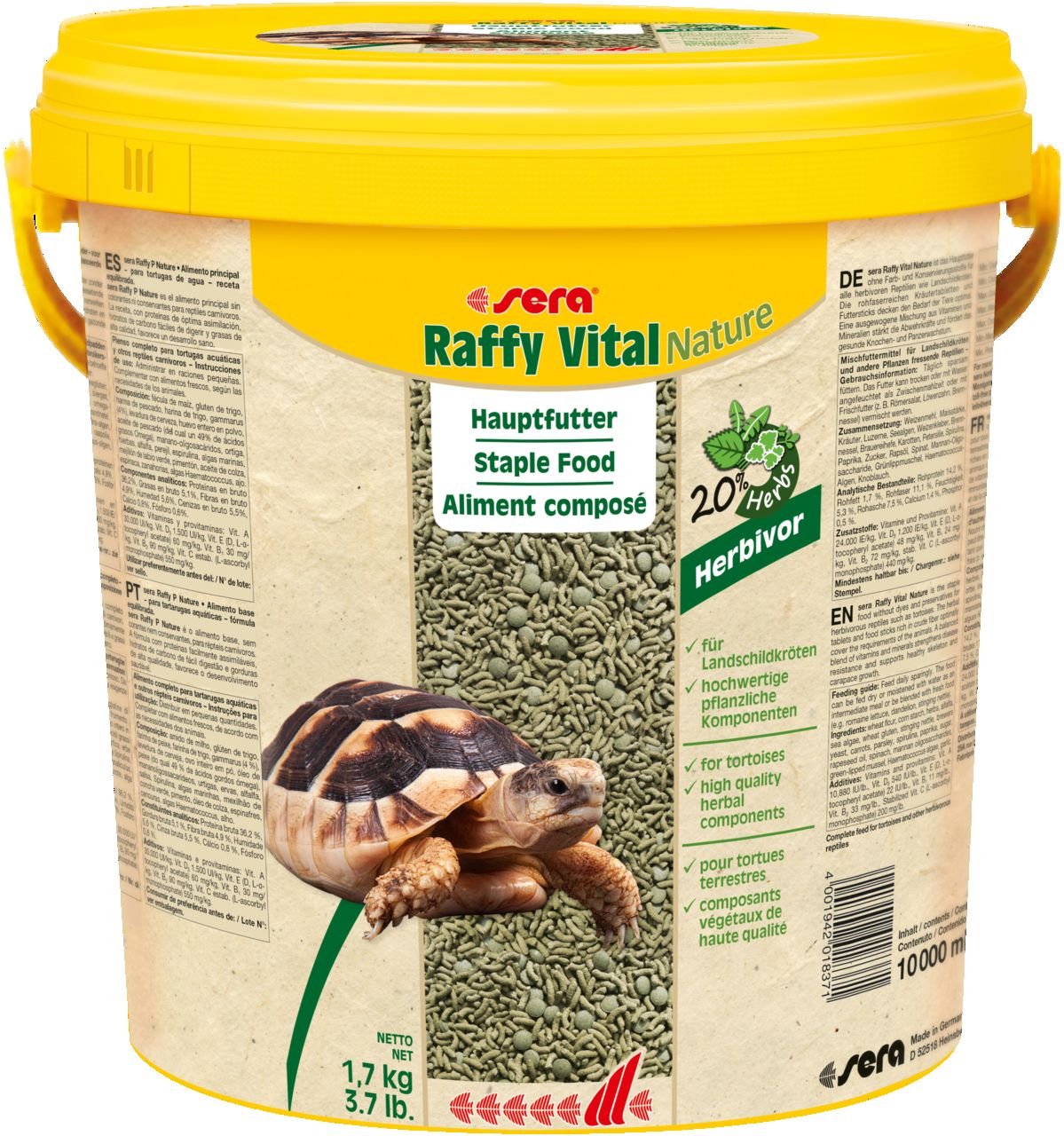 sera raffy Vital 10 L. Landschildkrötenfutter