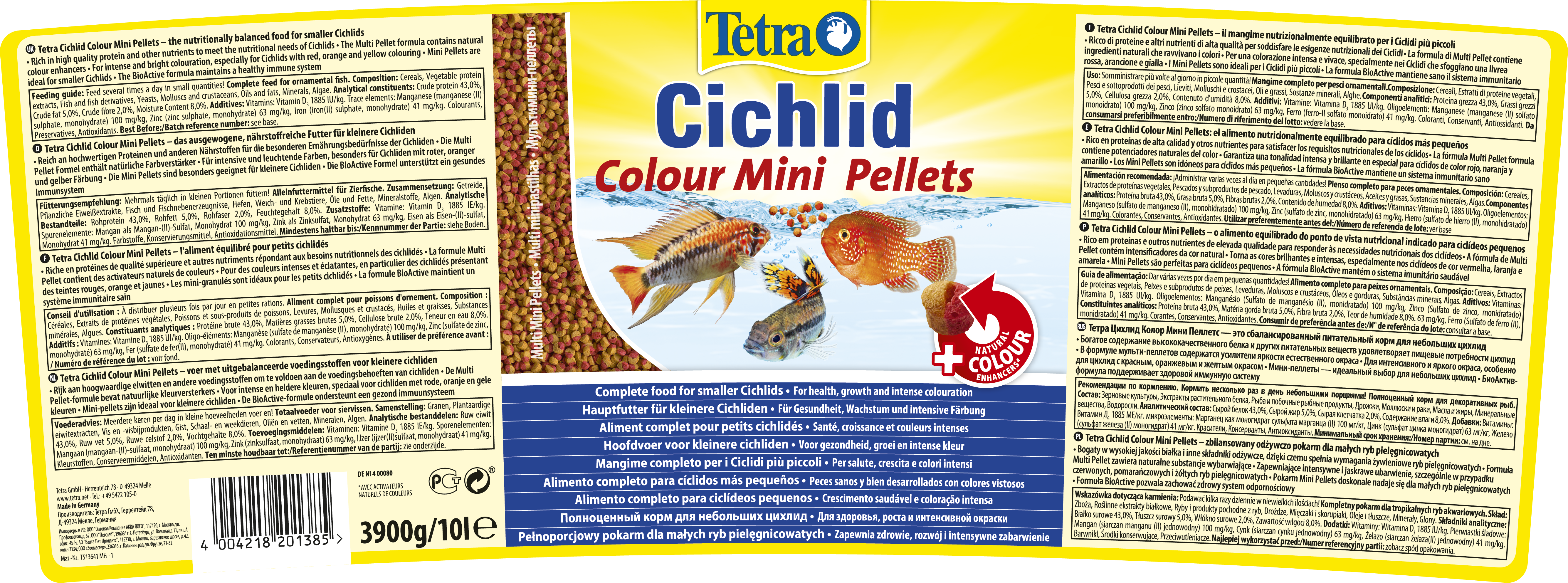 Tetra Cichlid Colour Minipellets 10 l3