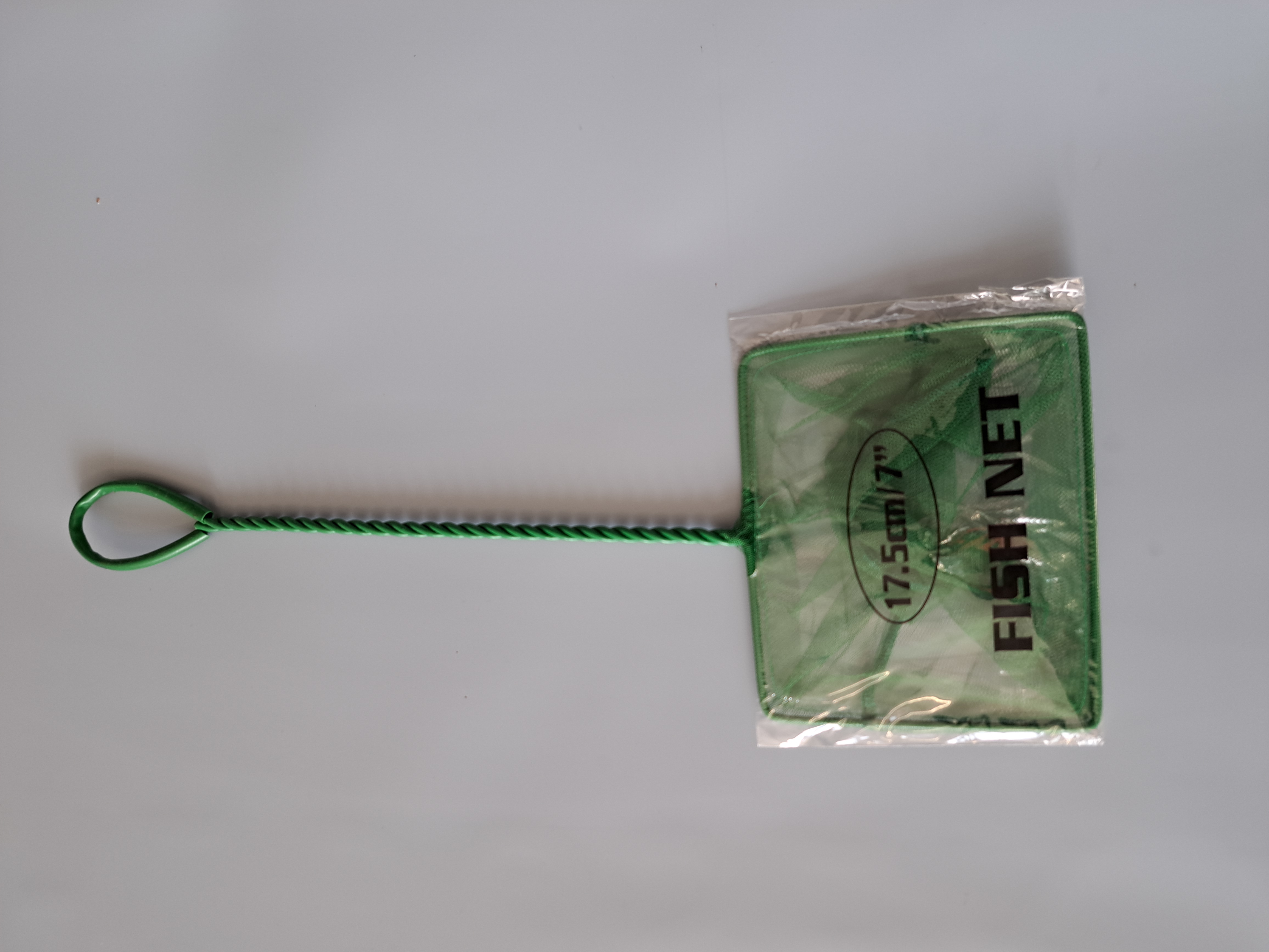 Aquarienkescher Netz grün/fein 17,5x14cm/ Griff 31cm