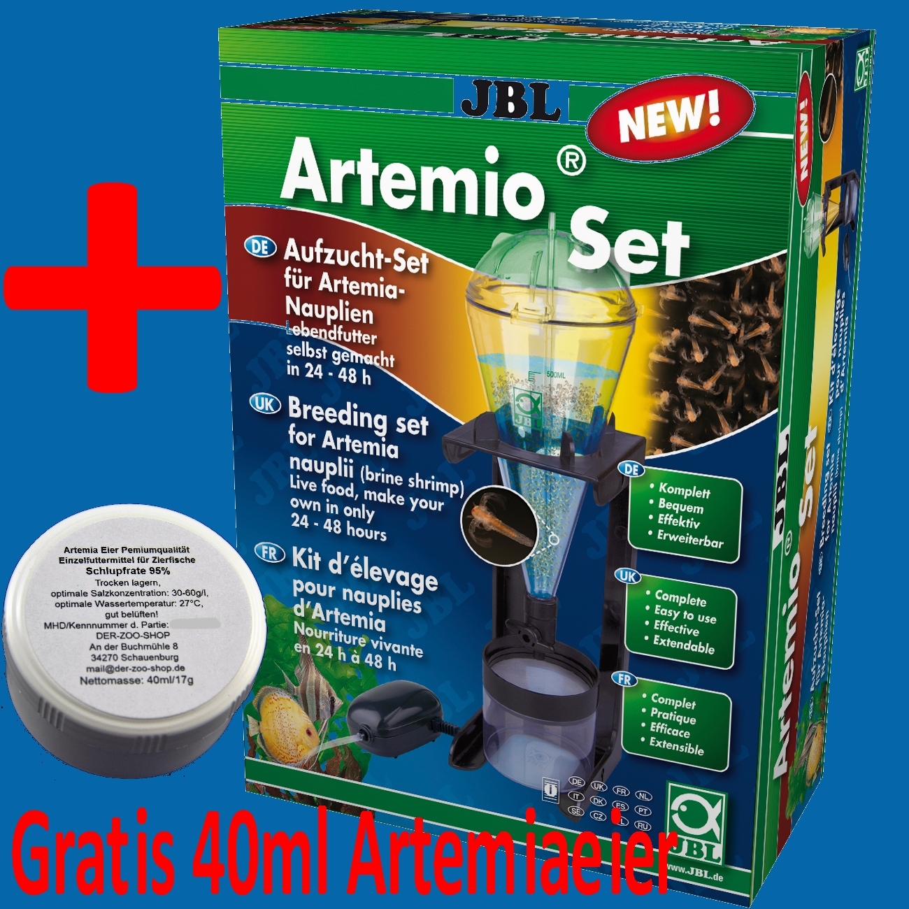 JBL ArtemioSet (komplett)+Sanders Artemia Eier Premium 40ml