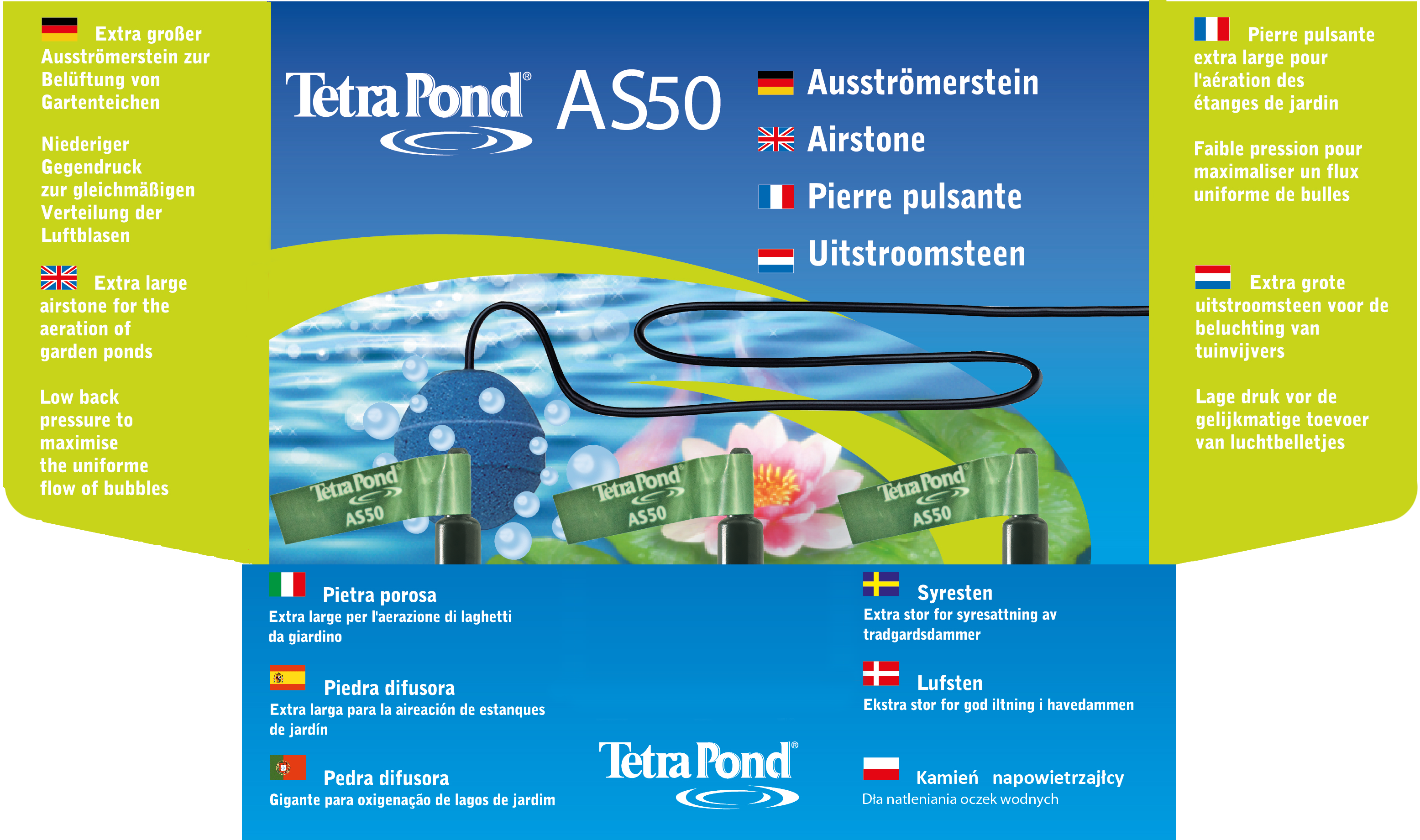 TetraPond-AS-50-Ausstroemerstein Tetra Pond Ausströmer AS 50 + Schlauch