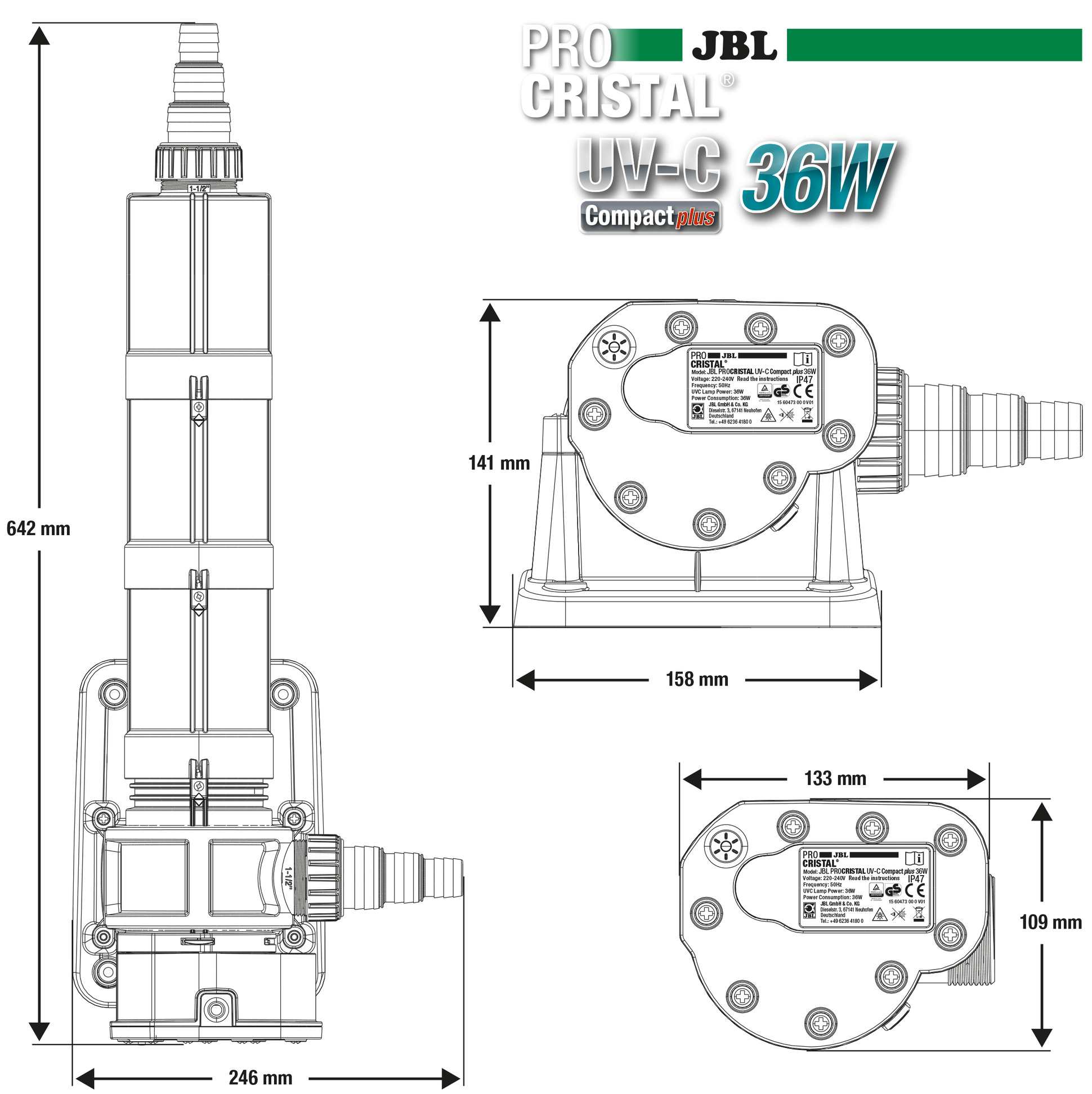 JBL PROCRISTAL UV-C Compact plus 36 W