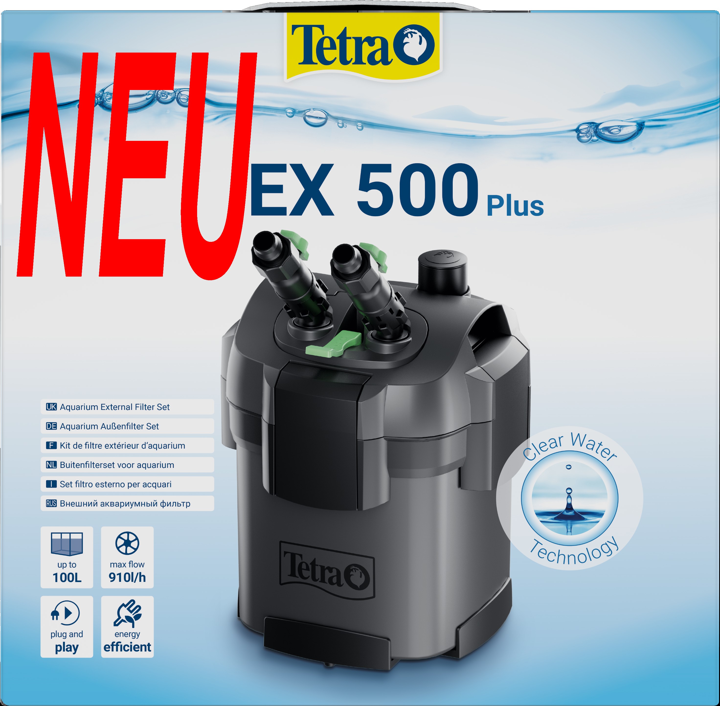 Tetra EX  500 Plus FilterAußenfilter Komplettset 