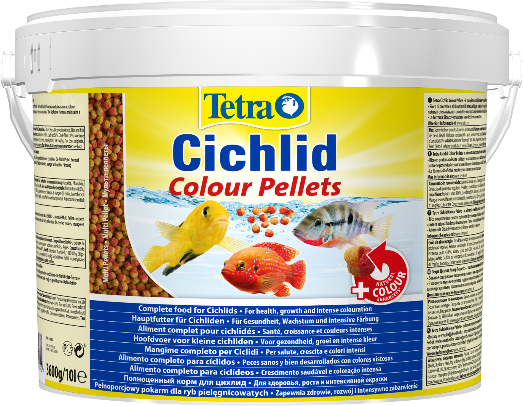 Tetra Cichlid Colour pellet 10l